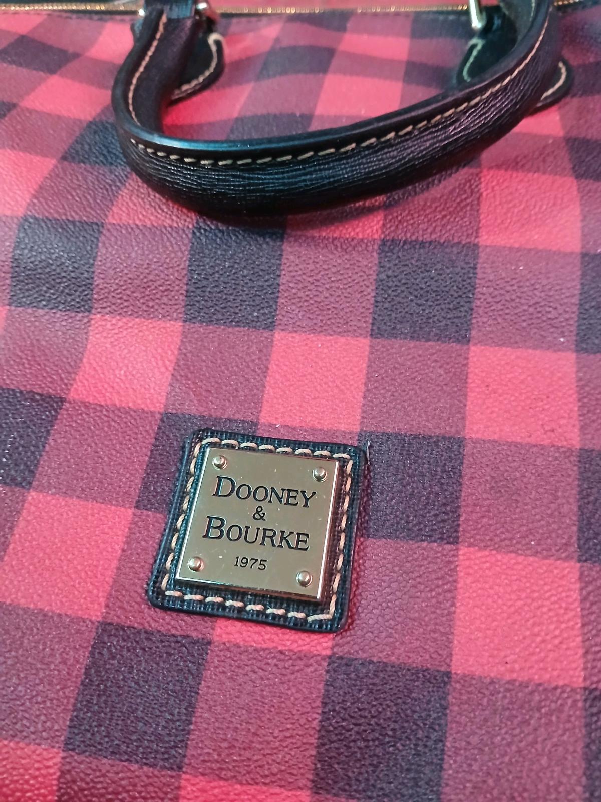 Dooney  Bourke Tucker Satchel Red and Black Buffalo Plaid Pa - Fort Worth, Texas - FleaMarketBay