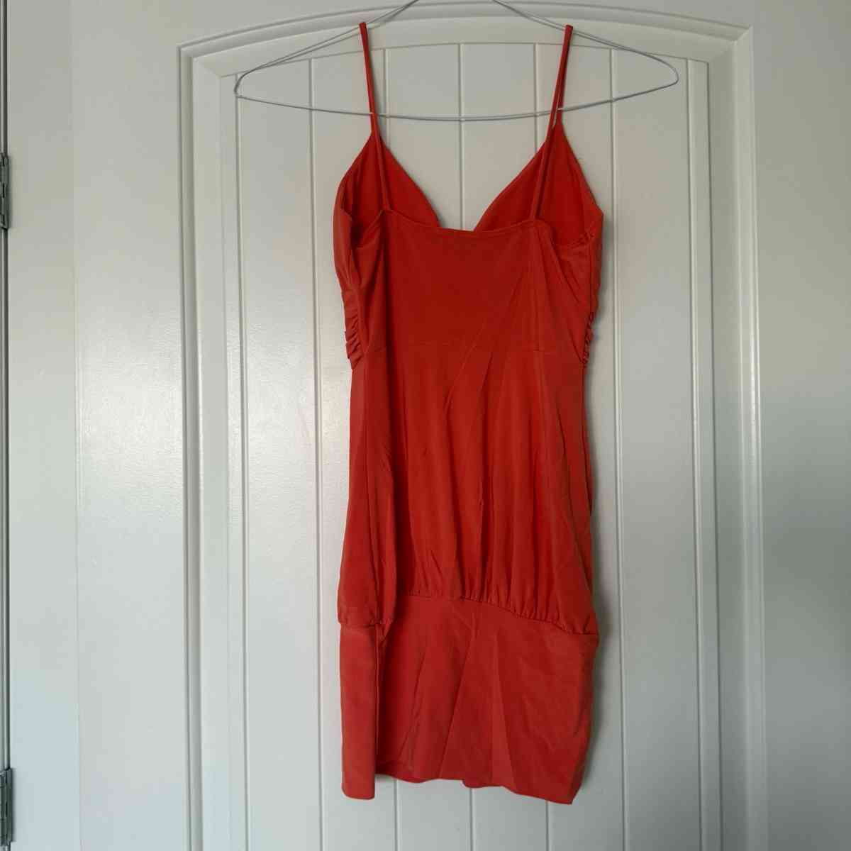 Wet Seal Red Orange Empire Waist Mini Dress with BuiltIn Pad - Los Angeles, California - FleaMarketBay