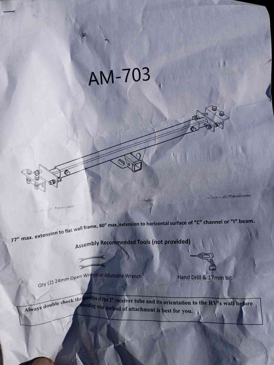 universal RV towing hitch with bolts and washers - Mobile, Alabama - FleaMarketBay