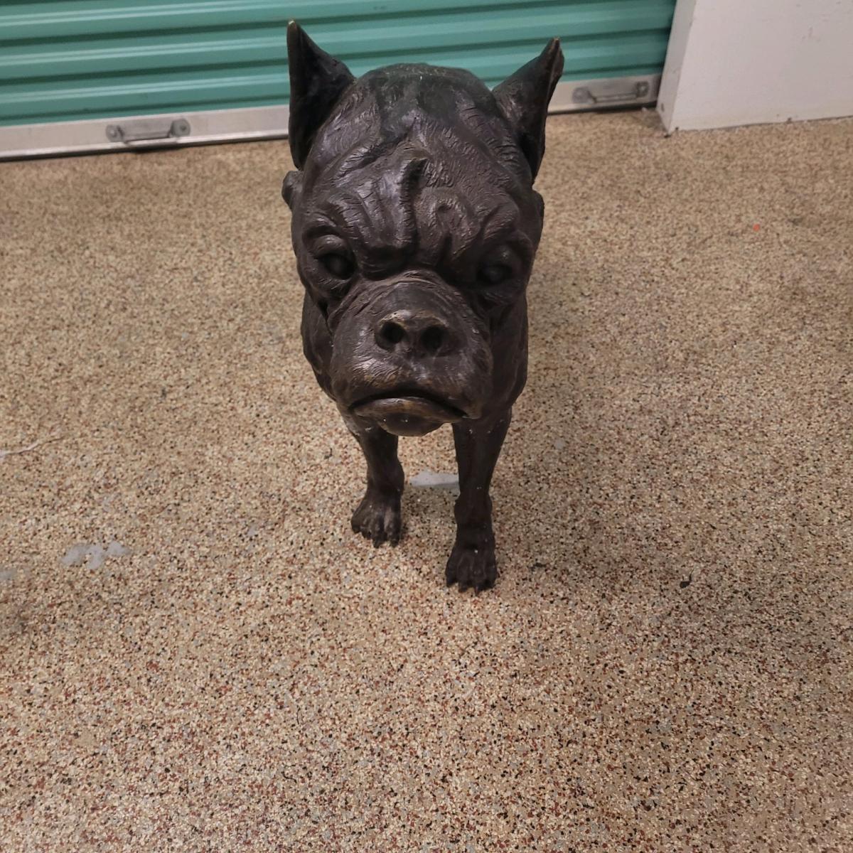 Boxer dog solid bronze statue - Bellmawr, New Jersey - FleaMarketBay