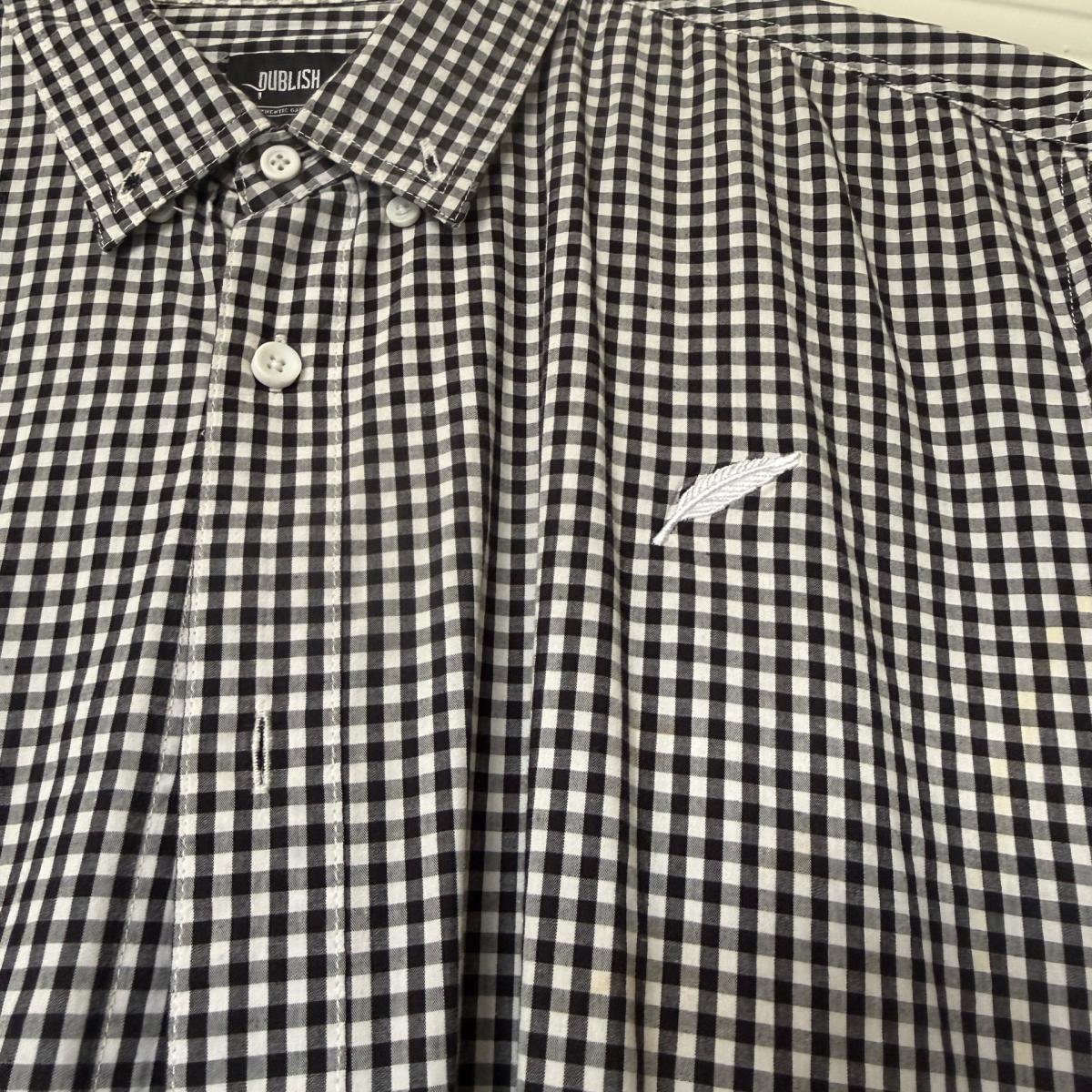 BRAND NEW XL Publish Black  White Gingham Shirt w Red Side P - Los Angeles, California - FleaMarketBay