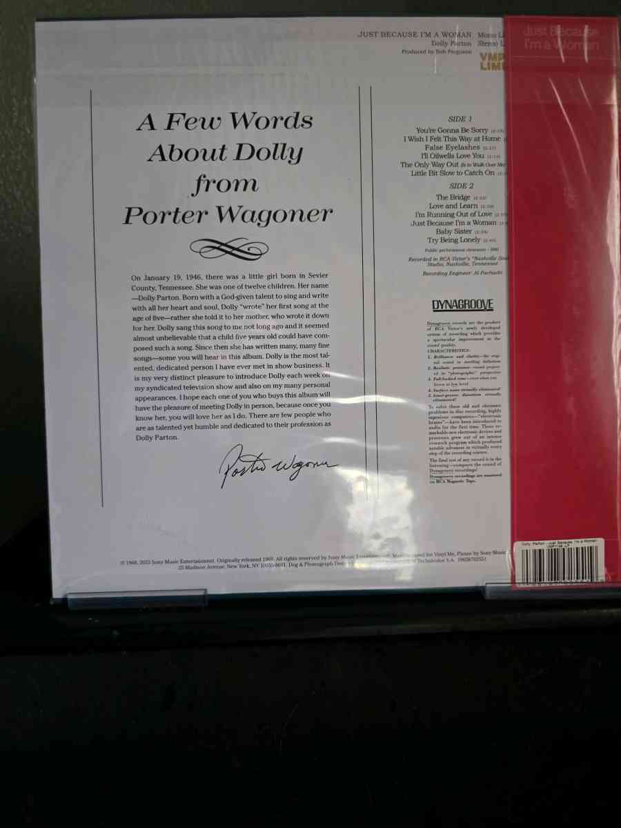 Dolly Parton Just Because Im A Woman Vinyl LP - Rosharon, Texas - FleaMarketBay