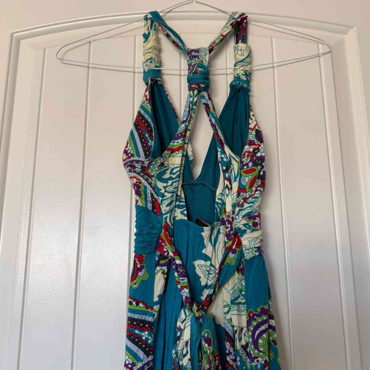 Forever 21 Boho Paisley Dress  Small  Padded Bra Top  Teal - Los Angeles, California - FleaMarketBay