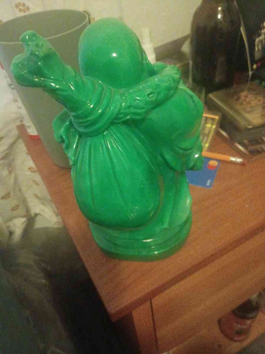 Vintage Chinese Feng Sui Laughing  Smiling BUDDHA JADE GREEN - Norfolk, Virginia - FleaMarketBay