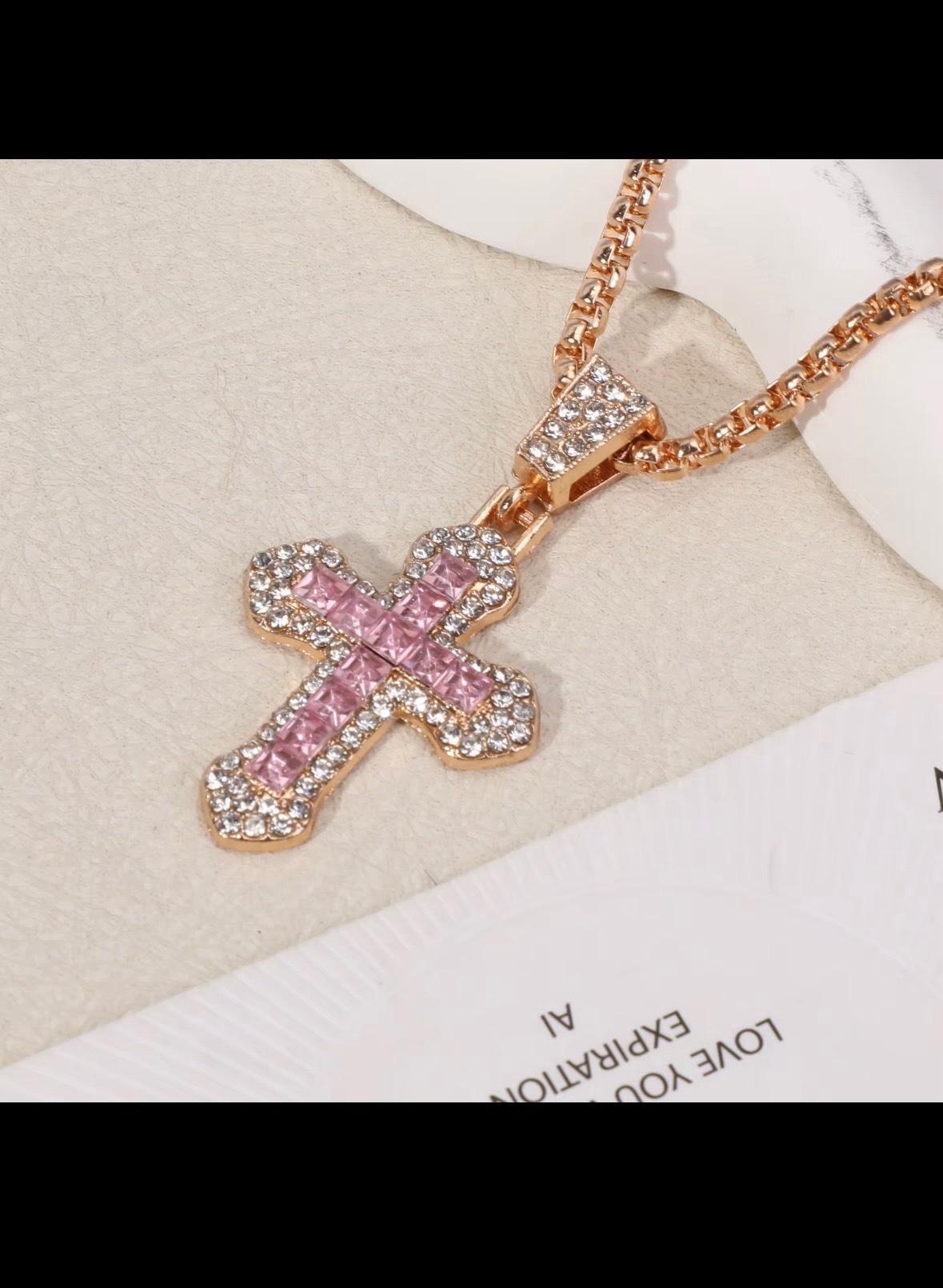 zircon embedded cross pendant chains - Houston, Texas - FleaMarketBay