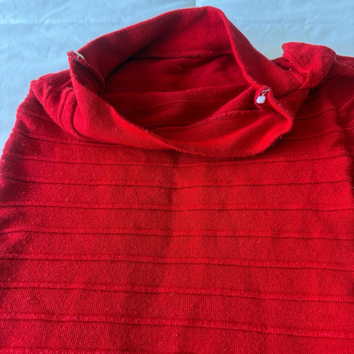 Red Ribbed Knit Ruffle Bodycon Skirt  Convertible Strapless - Los Angeles, California - FleaMarketBay