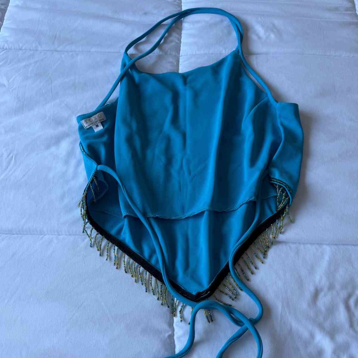 Brand New KOTO Turquoise Beaded Halter Siren Top  Mermaidcor - Los Angeles, California - FleaMarketBay