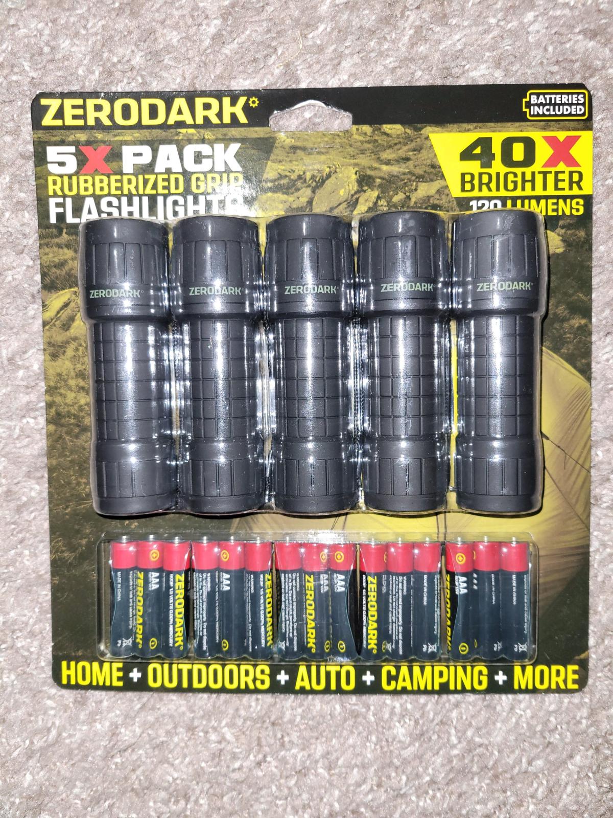 5 pack flashlights  120 lumens with batteries included - Arlington, Texas