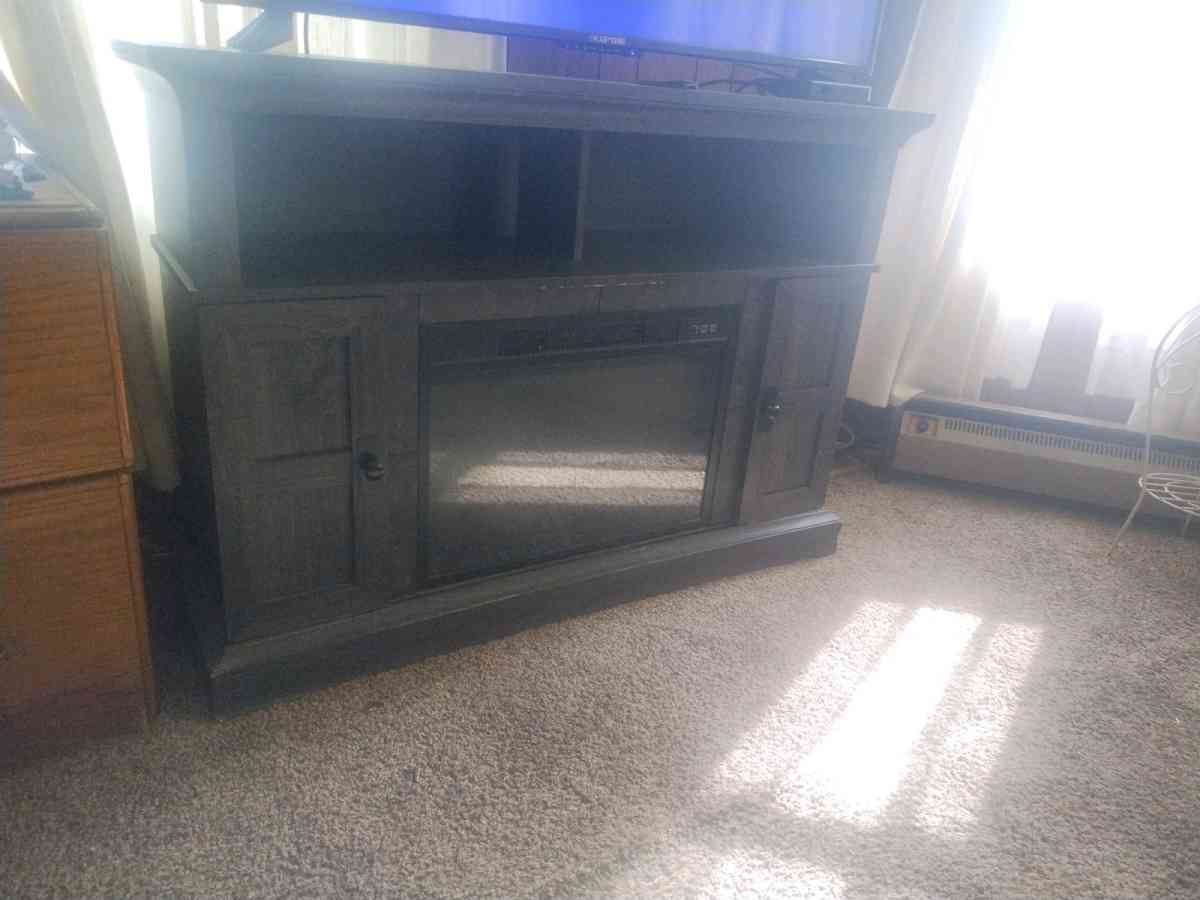 nice big fireplace with shelves  and doors on both sides - Collinsville, Illinois
