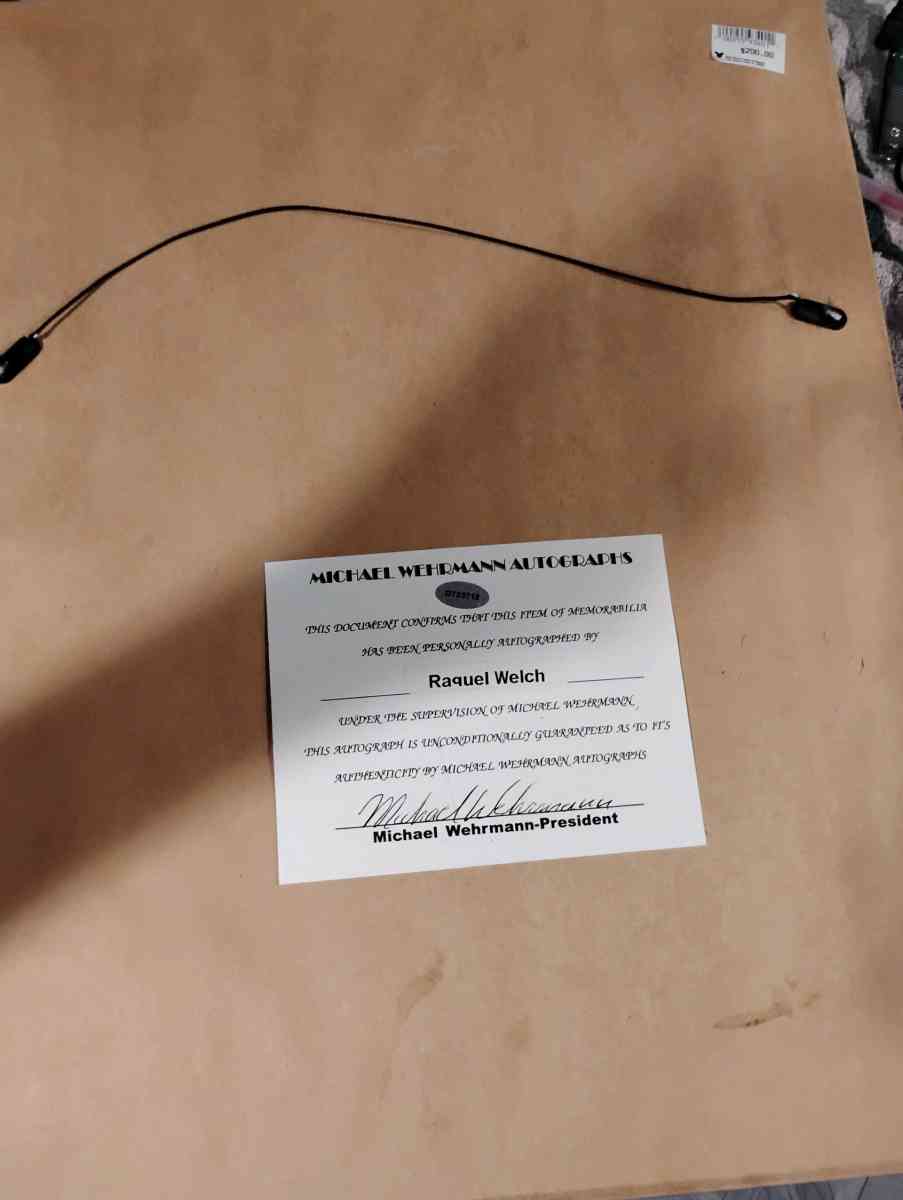 Raquel Welch Autographed Photo with authenicity - Spencer, West Virginia - FleaMarketBay