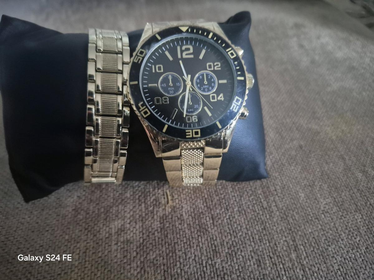 gold And black watch