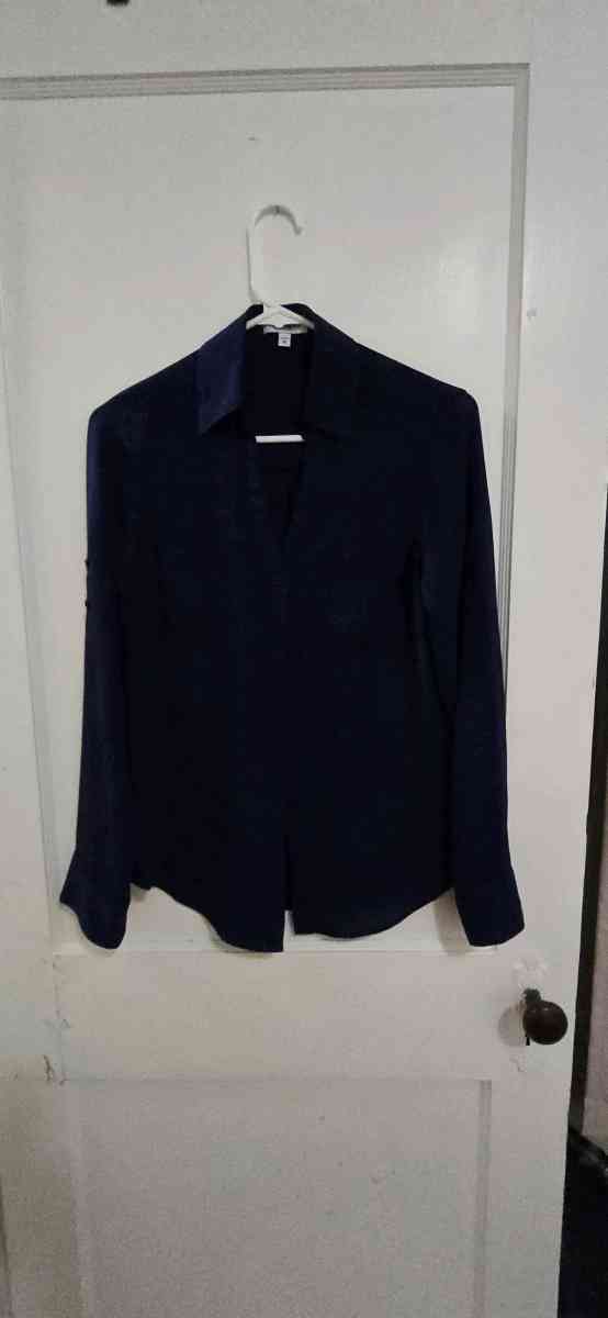 Navy Blue Button Down womens shirt - Ardmore, Pennsylvania