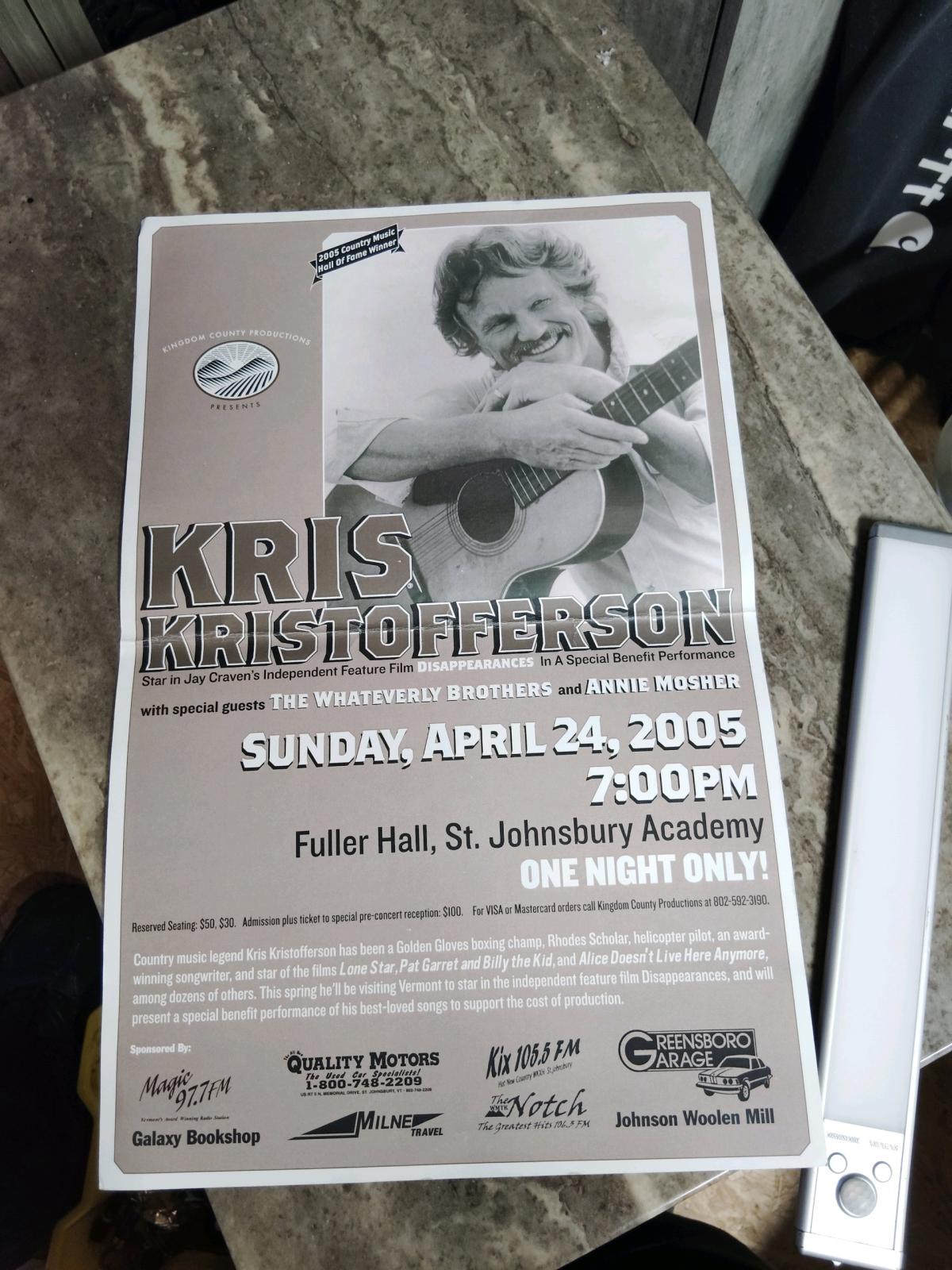 autographed memorabilia country western singers