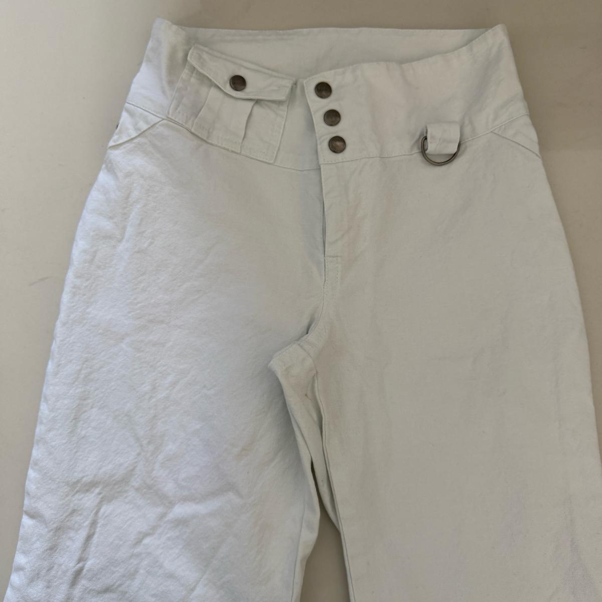 VintageInspired HighWaisted White Flare Pants Bell Bottoms S - Los Angeles, California - FleaMarketBay