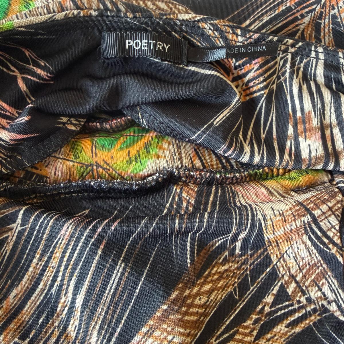 Poetry Boho Strapless Peacock Feather Maxi Dress with Padded - Los Angeles, California - FleaMarketBay