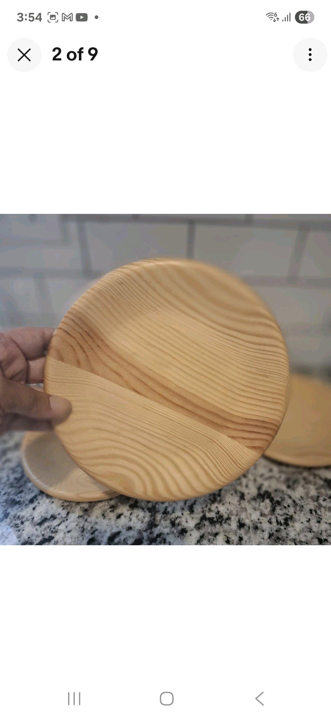 Rare  Sanbergs Nora Stad Sweden 4 Wooden Pine Plates - Tampa, Florida