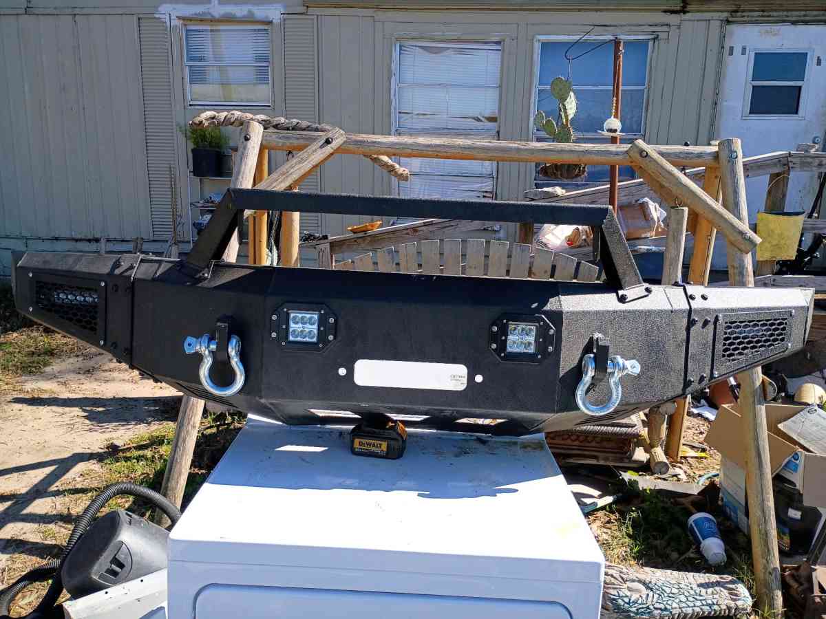 rhino front bumper with four LEDs  led bar hook up winch acc - Mobile, Alabama - FleaMarketBay