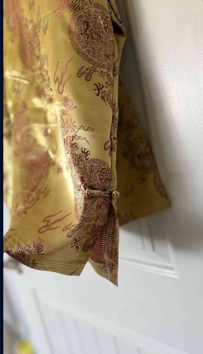 Chinese New Year Golden Dragon Jacket  Pants Set Size XXL WO - Los Angeles, California - FleaMarketBay