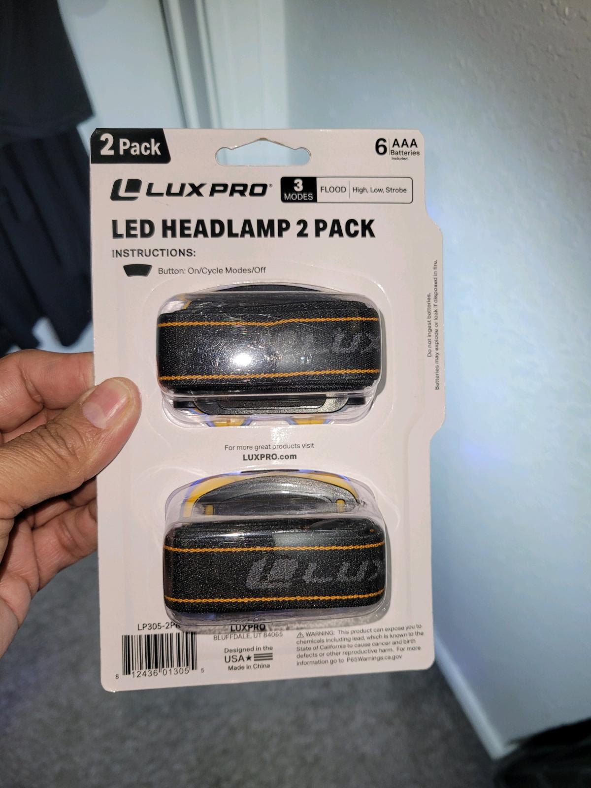 LED headlamp 2 pack Dos lamparas por paquete - Arlington, Texas - FleaMarketBay