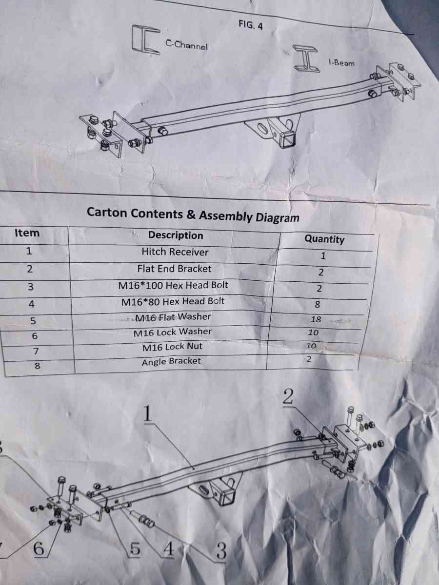 universal RV towing hitch with bolts and washers - Mobile, Alabama - FleaMarketBay