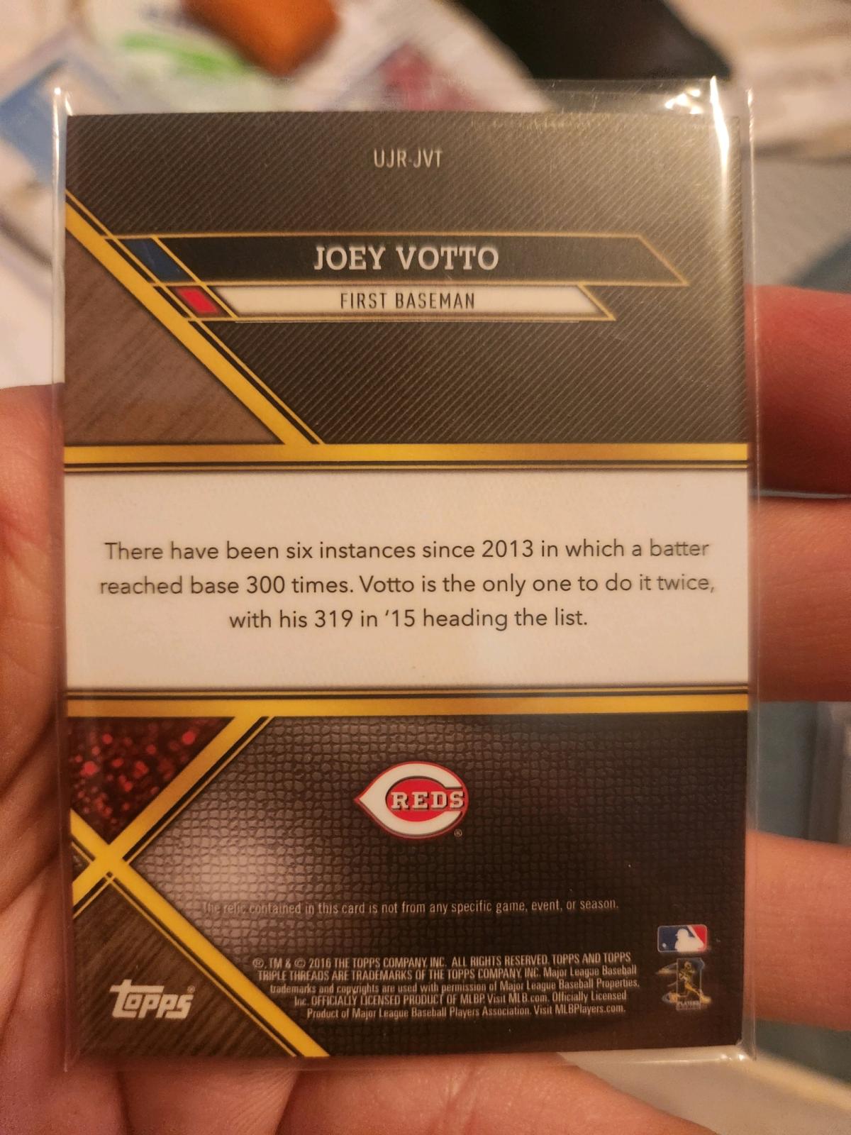 2016 Topps Triple Threads Joey Votto - Joplin, Missouri - FleaMarketBay