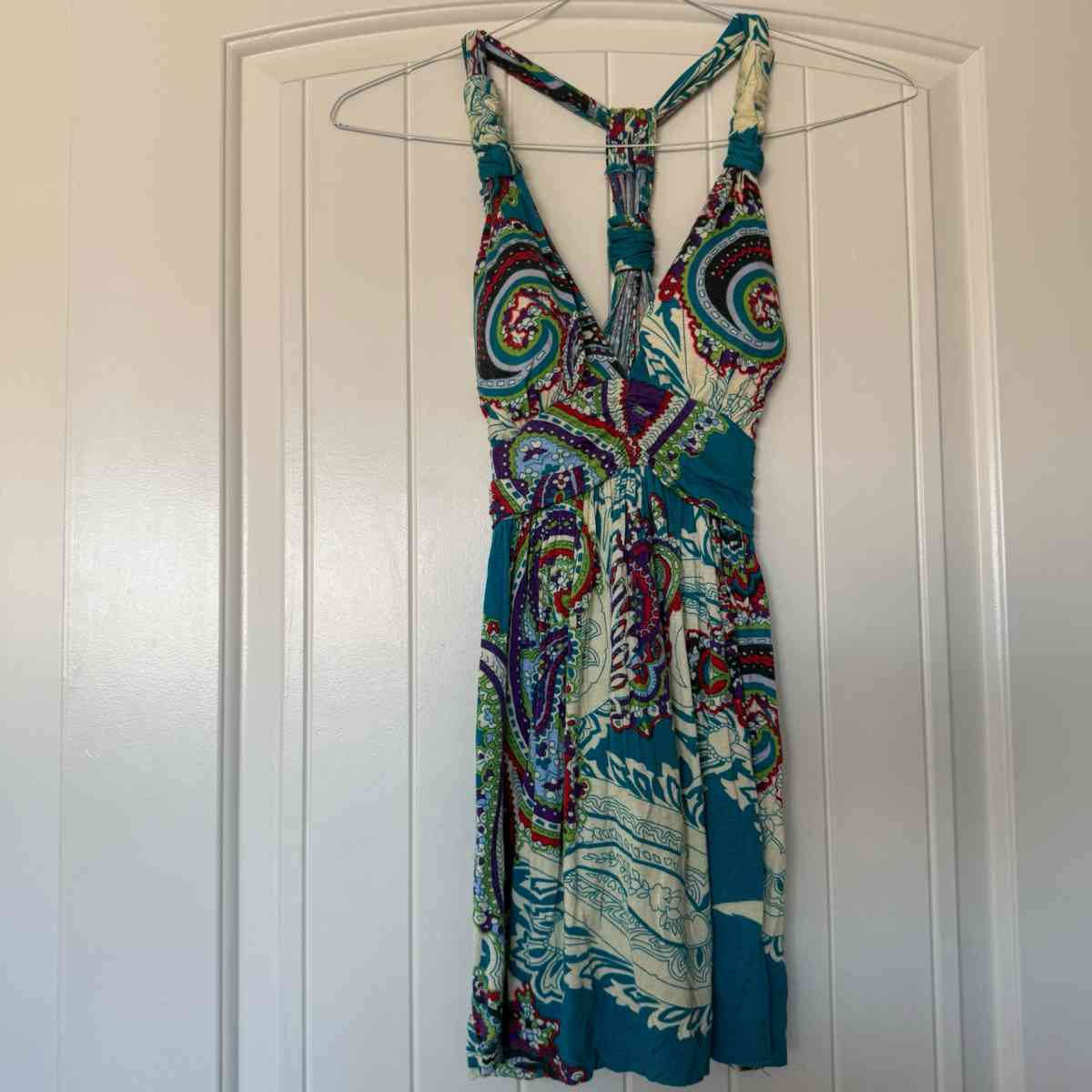 Forever 21 Boho Paisley Dress  Small  Padded Bra Top  Teal - Los Angeles, California