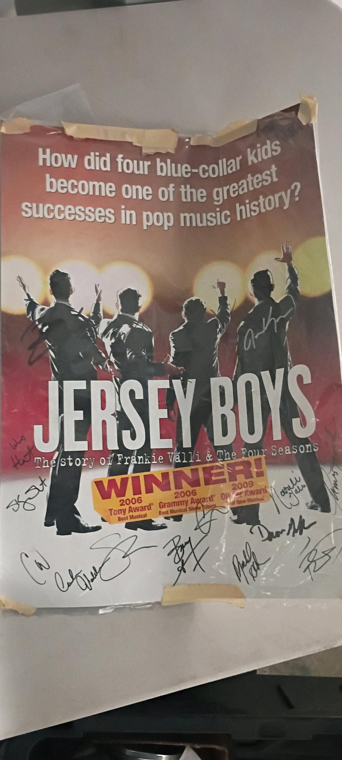 Jersey Boys signed poster - Virginia Beach, Virginia