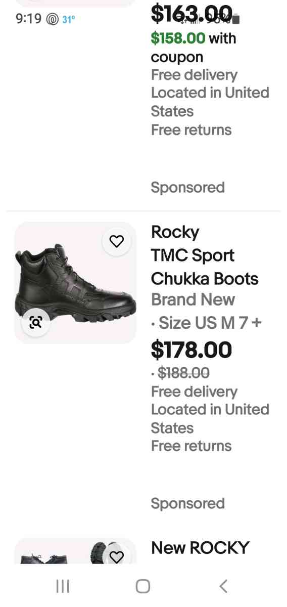 Rocky Boots Mens 7M or Womens 9M - Pickerington, Ohio - FleaMarketBay