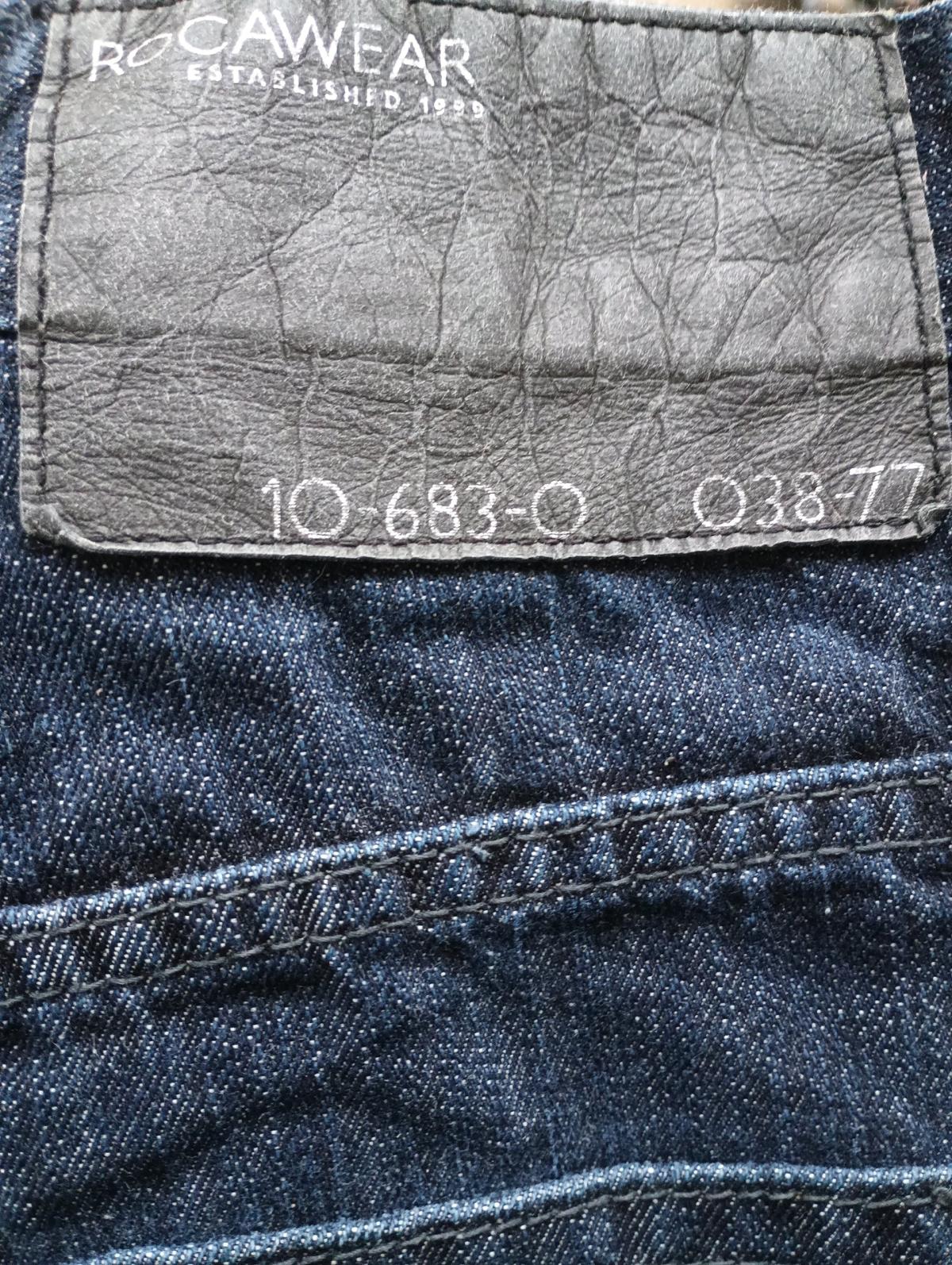 Y2k Rocawear Jeans Embroidered Pocket Baggy Wide Leg Size 38 - Columbus, Mississippi - FleaMarketBay