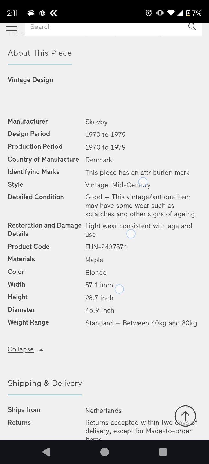 Vintage Round SM32 Extendable Dining Table from Skovby 1970s - Phoenix, Arizona - FleaMarketBay