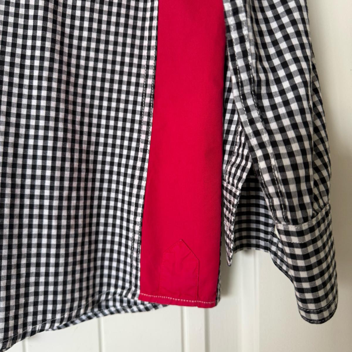 BRAND NEW XL Publish Black  White Gingham Shirt w Red Side P - Los Angeles, California - FleaMarketBay
