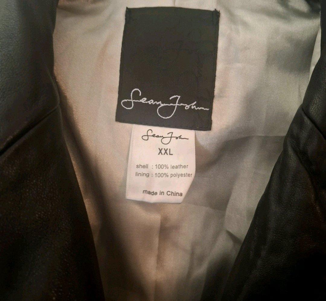 Vintage Sean John Leather Jacket  Mens XXL Black - Tampa, Florida - FleaMarketBay