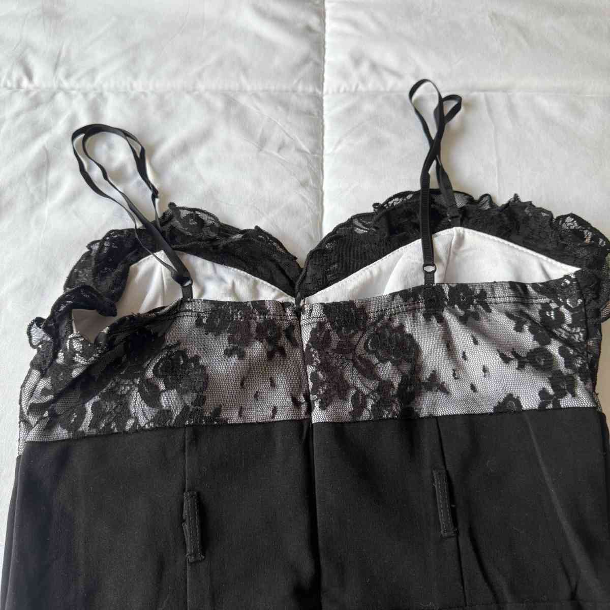 Black Lace Slip Dress with BuiltIn Bra  LingerieInspired Fit - Los Angeles, California - FleaMarketBay