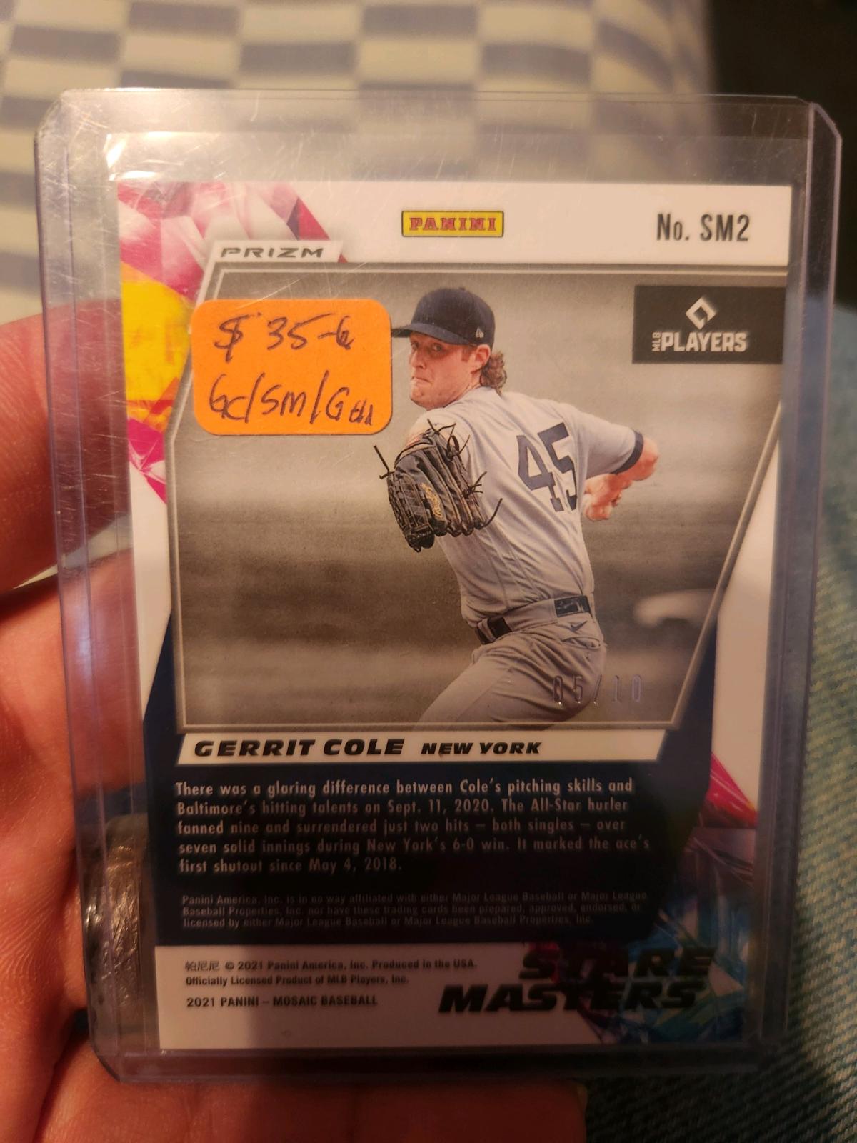 2021 Mosaic Baseball Gerritt Cole - Joplin, Missouri - FleaMarketBay