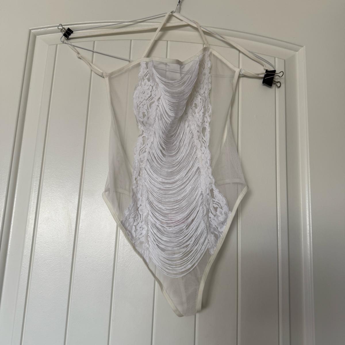 Brand New Sheer Lace  Mesh Teddy  Romantic Draped Front Deta - Los Angeles, California - FleaMarketBay