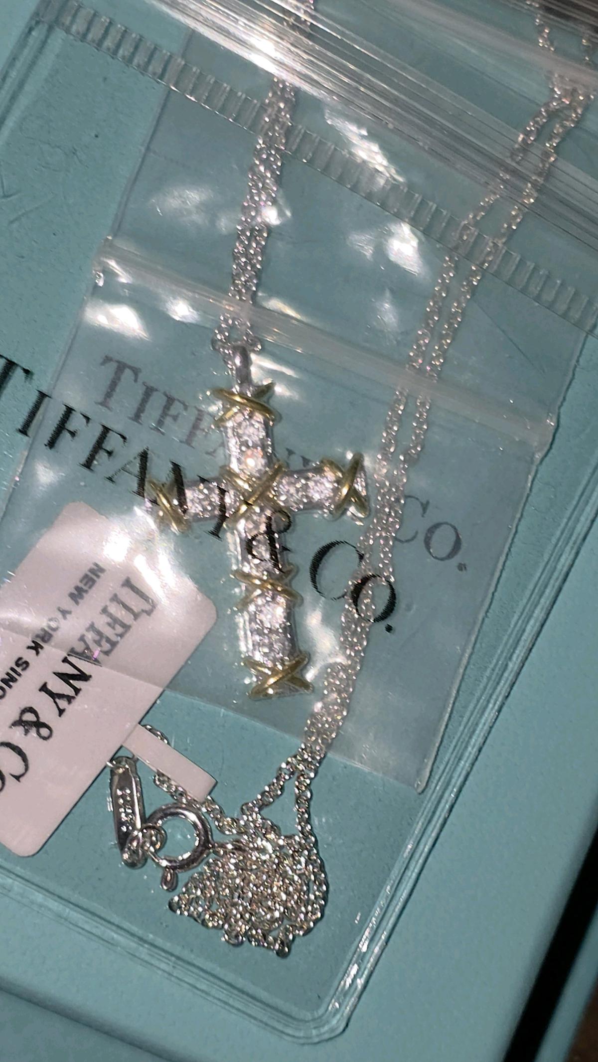 TiffanyCo sixteen stone cross
