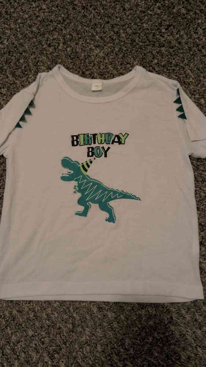 6th bday dino shirt