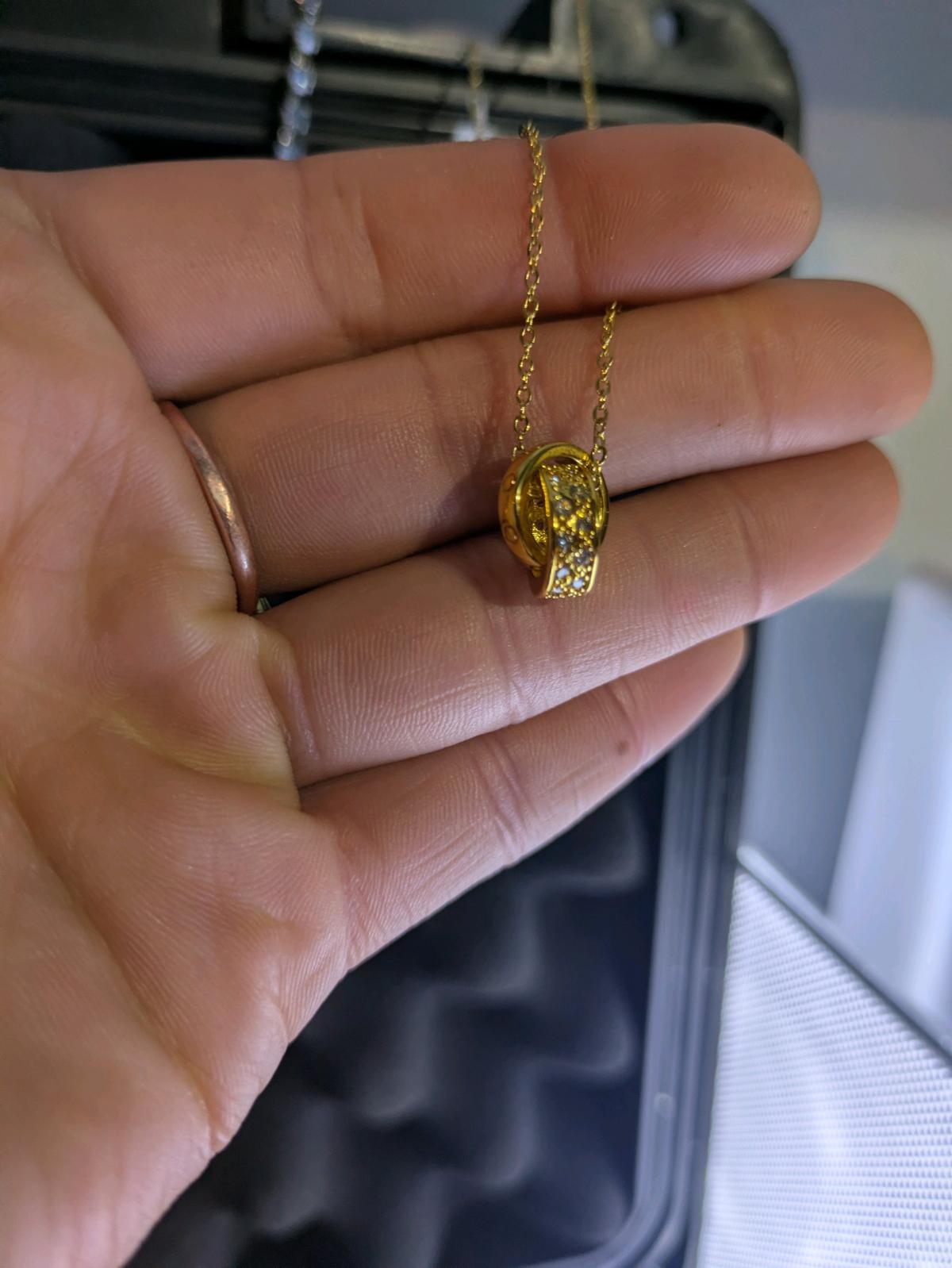 925 Sterling Silver with Two Hoop Pendant