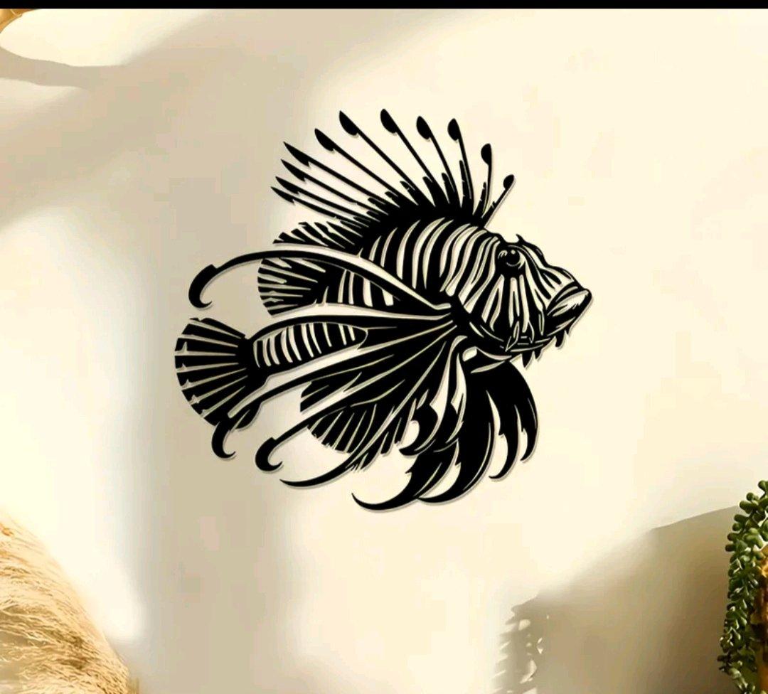Metal Lionfish Wall Decor