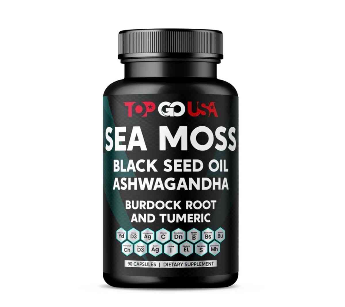 Sealed Sea Moss Complex Capsules with Black Seed Oil Ashwaga - Los Angeles, California - FleaMarketBay