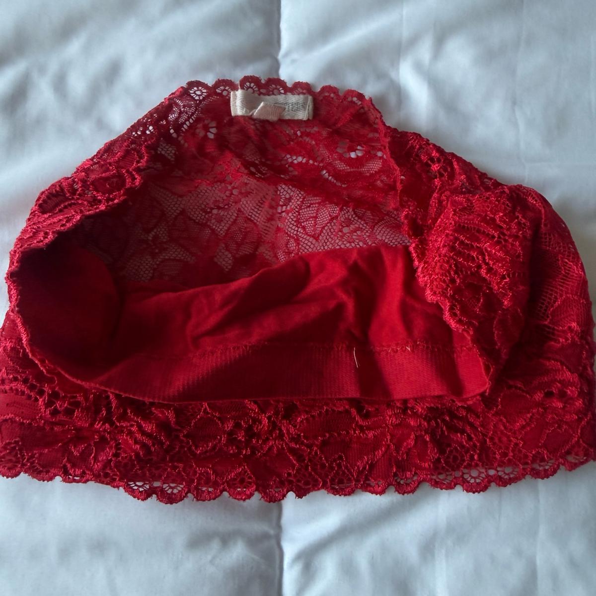 Scarlet Lace Bandeau Top  Elegant  EyeCatching Design S - Los Angeles, California - FleaMarketBay