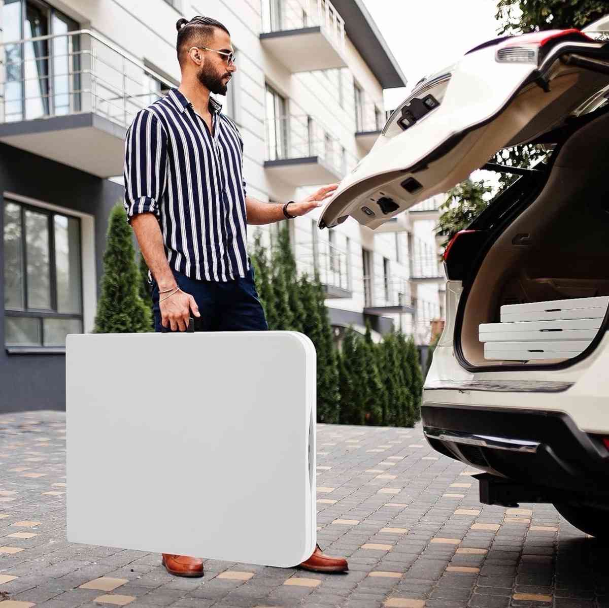 Folding Picnic Table 4Foot Adjustable Height 4FT Plastic Tab - El Monte, California - FleaMarketBay