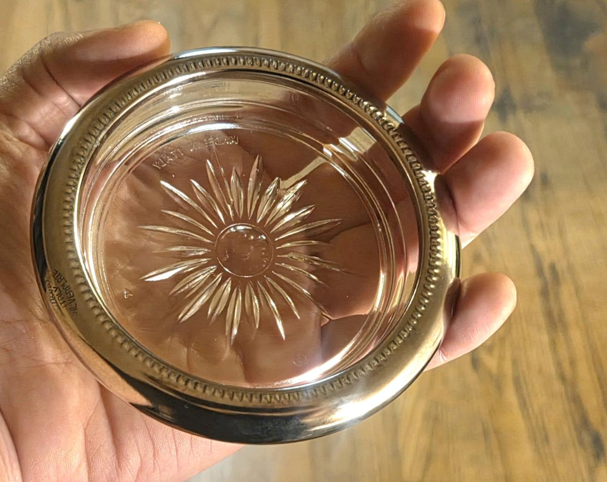 Vintage MCM Silverplate Coasters - Los Angeles, California - FleaMarketBay