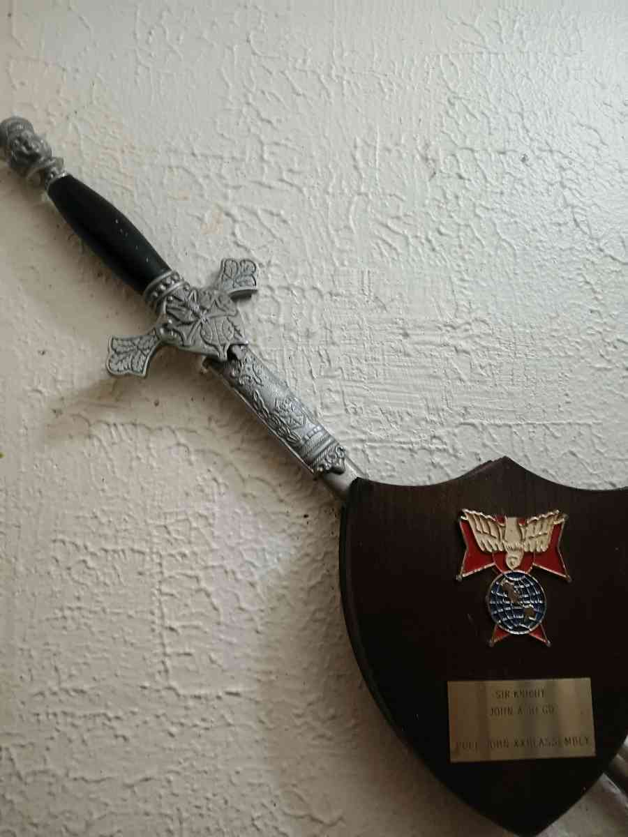 Decorative sword SIR KNIGHT JOHN A REGO POPE JOHN XXIII - Brooklyn, New York - FleaMarketBay