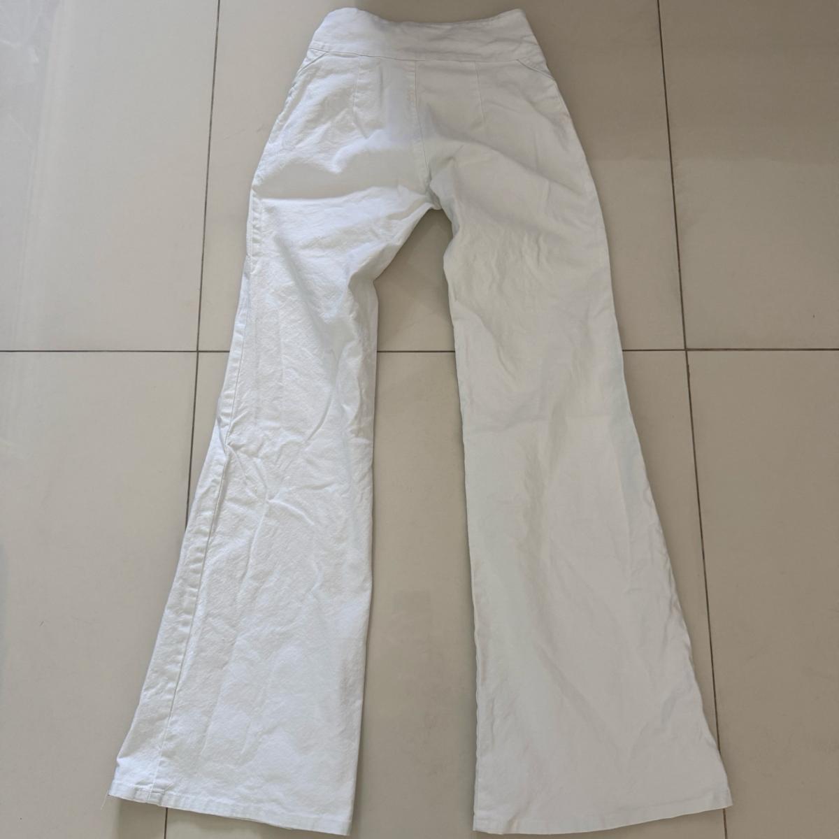 VintageInspired HighWaisted White Flare Pants Bell Bottoms S - Los Angeles, California - FleaMarketBay
