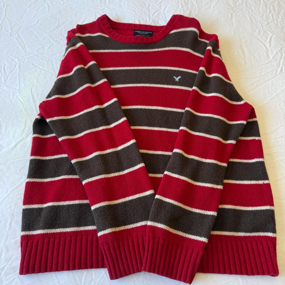 American Eagle Outfitters Red  Brown Striped 30 Wool Blend C - Los Angeles, California - FleaMarketBay