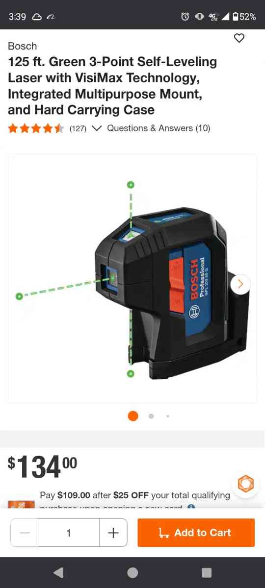 Bosch 3 point laser - Peoria, Illinois - FleaMarketBay