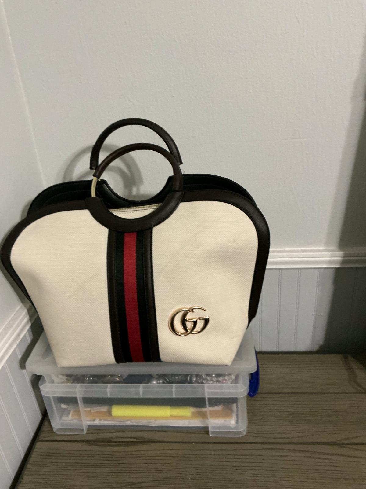 WHITE GUCCI TOTE