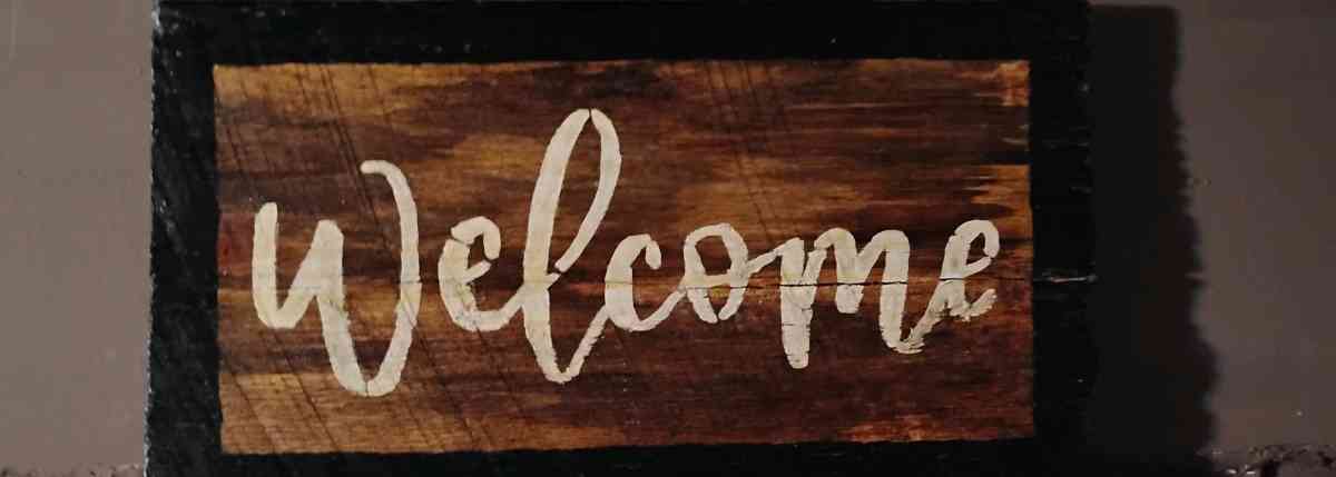 Wooden Welcome Sign