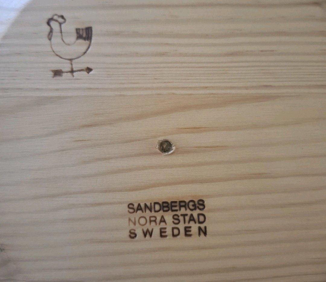 Rare  Sanbergs Nora Stad Sweden 4 Wooden Pine Plates - Tampa, Florida - FleaMarketBay